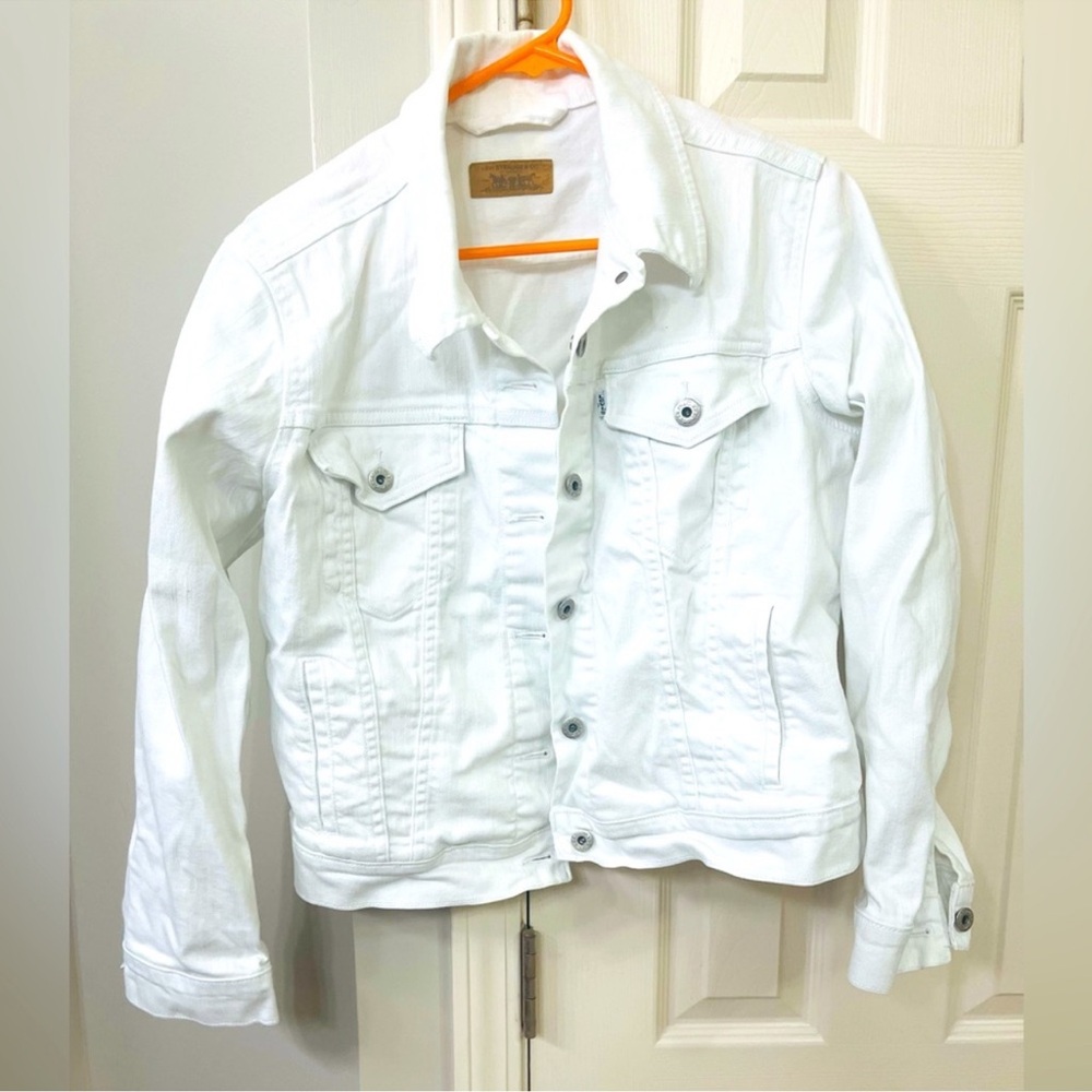 Levis Womens XL White Denim Jacket